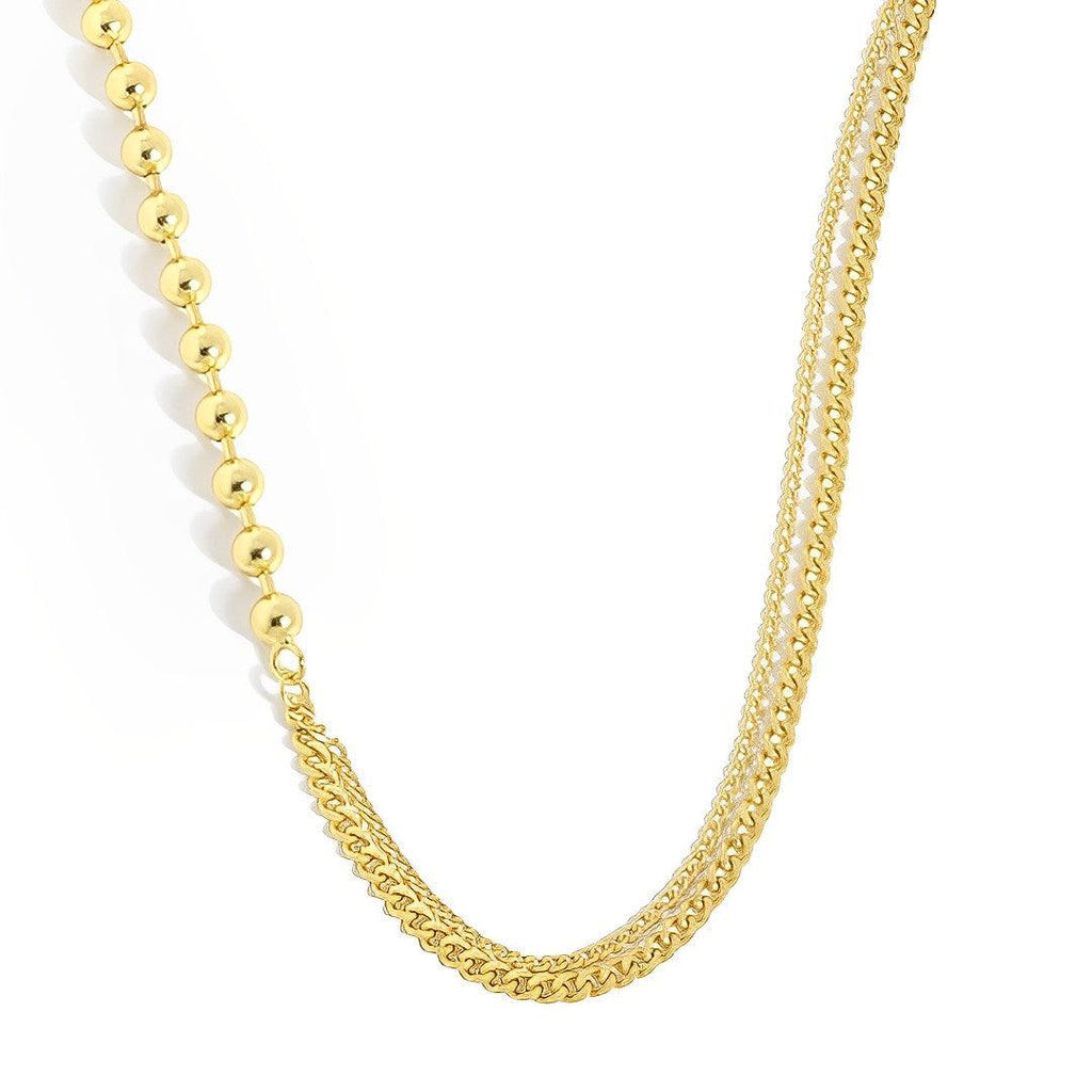 Layered Bead Chain Necklace